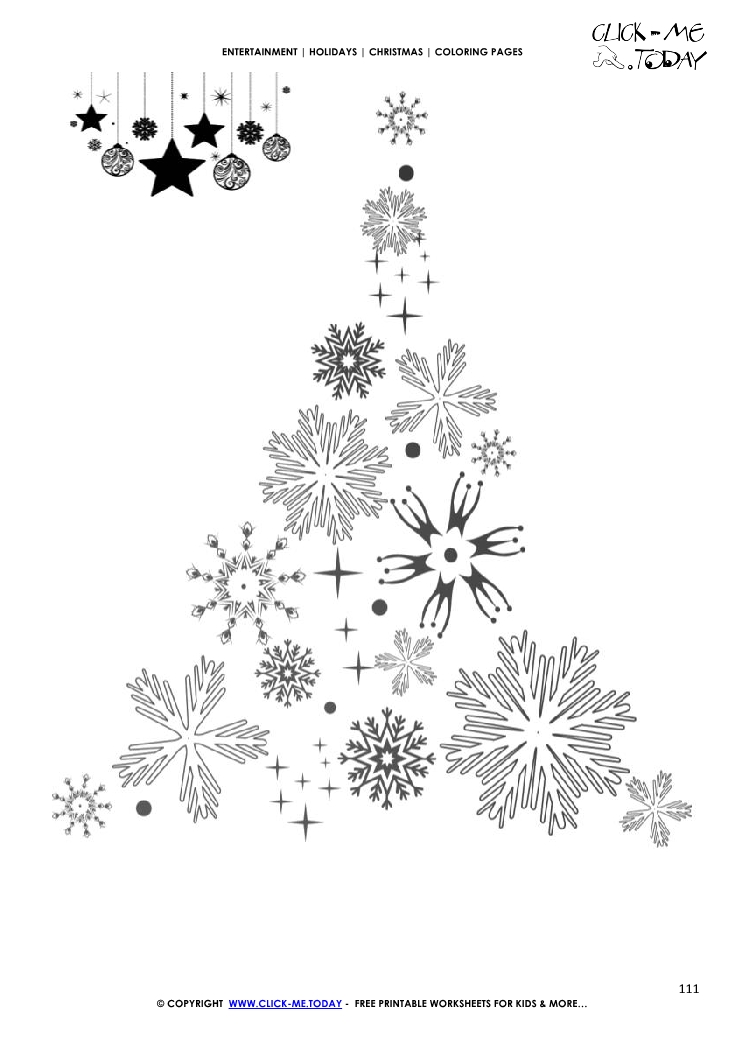 Beautiful Christmas tree Coloring page