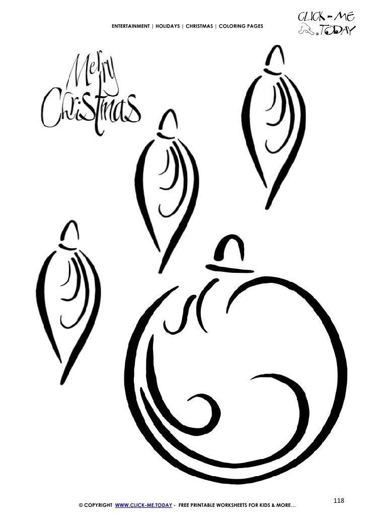 Christmas ornaments Coloring page