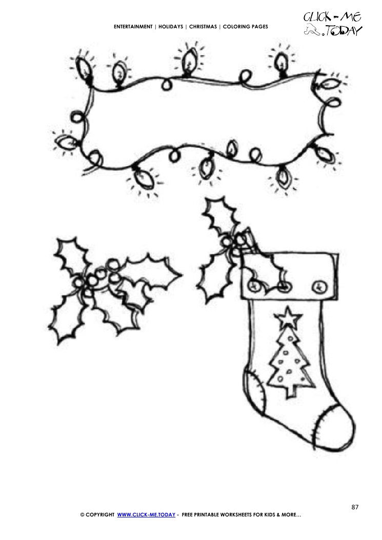 Christmas Stockings Coloring page