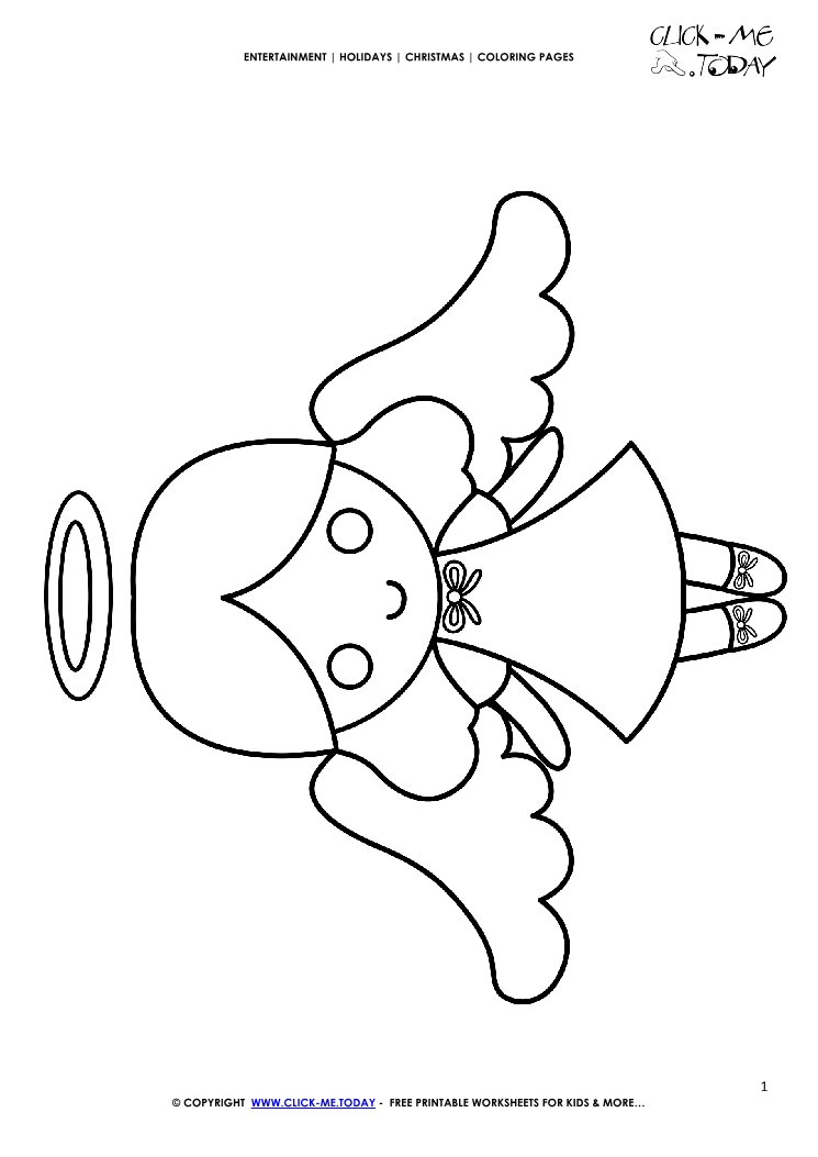 Cute Angel Coloring page