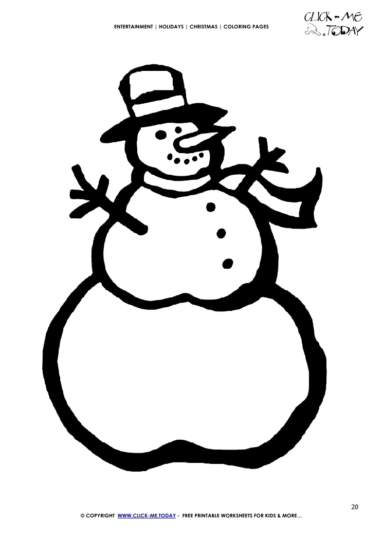 Fat Snowman Coloring page