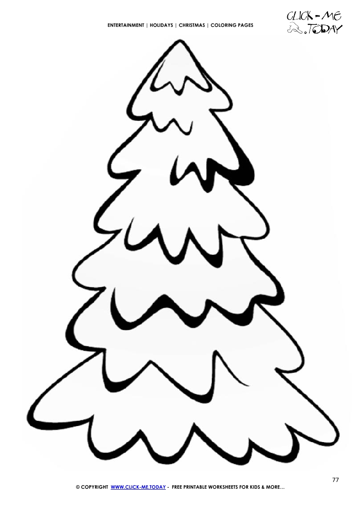Christmas fir Coloring page