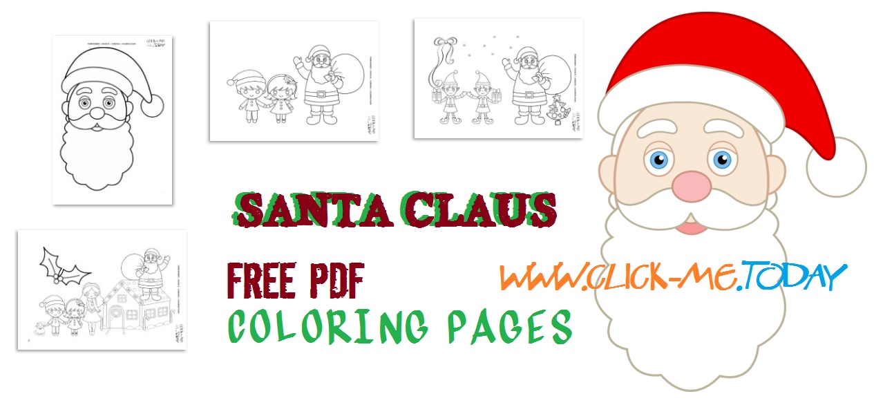 Free printable Santa Claus coloring pages PDF