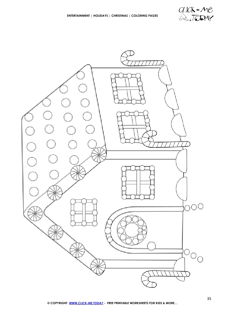 Gingerbread house Coloring page