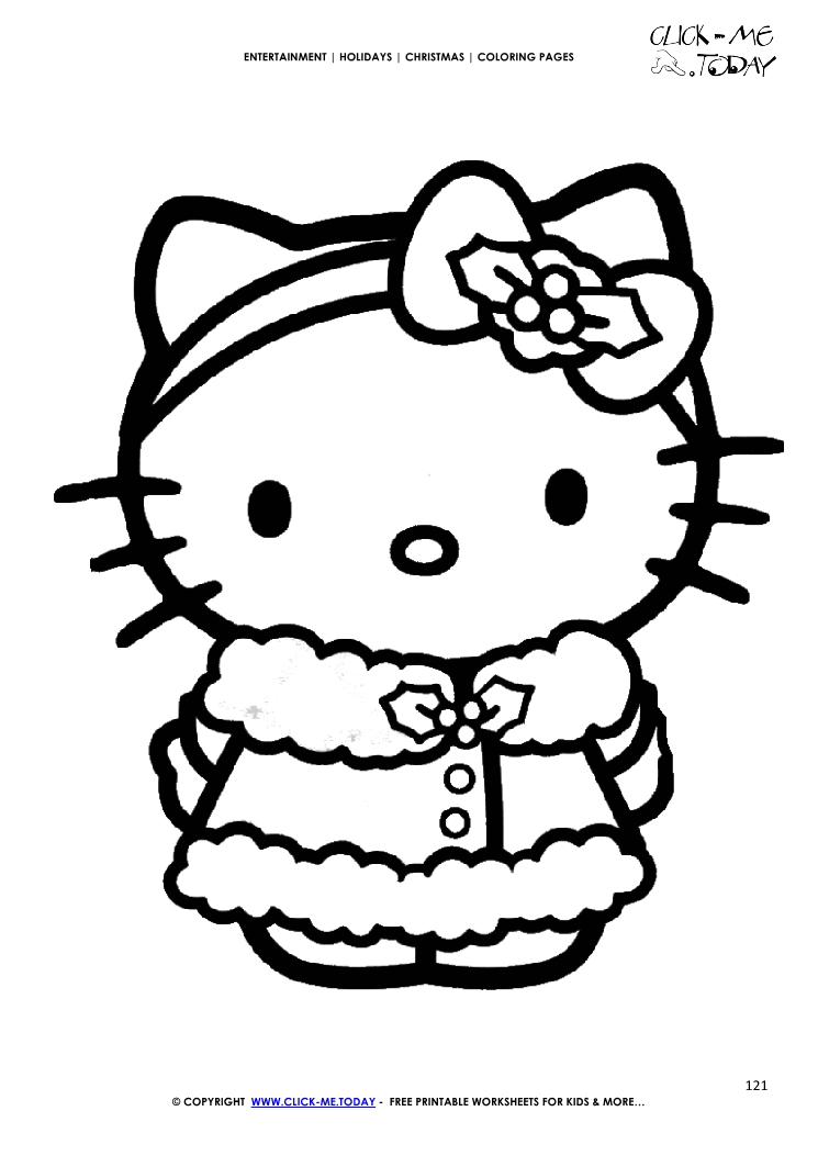 Hello Kitty Christmas Coloring Pages | Coloring Pages Library