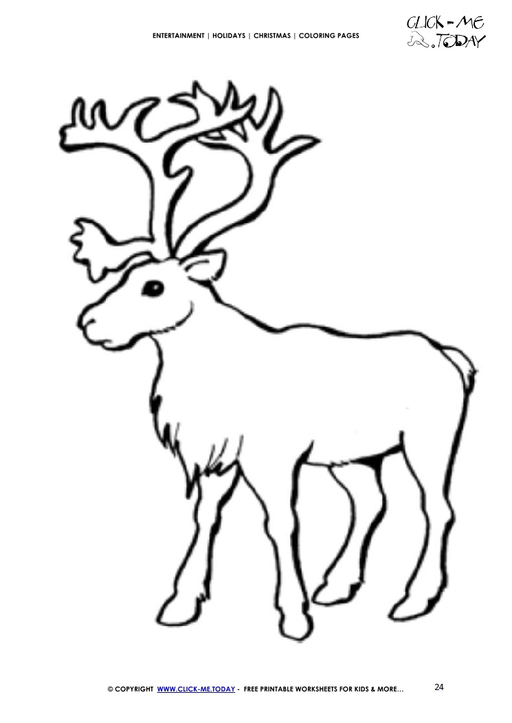 Reindeer Coloring page