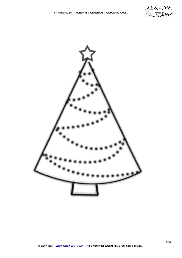 Simple Christmas tree Coloring page
