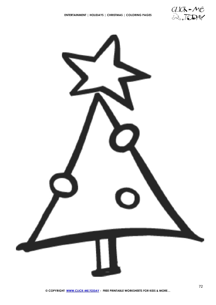  Small Christmas tree Coloring page