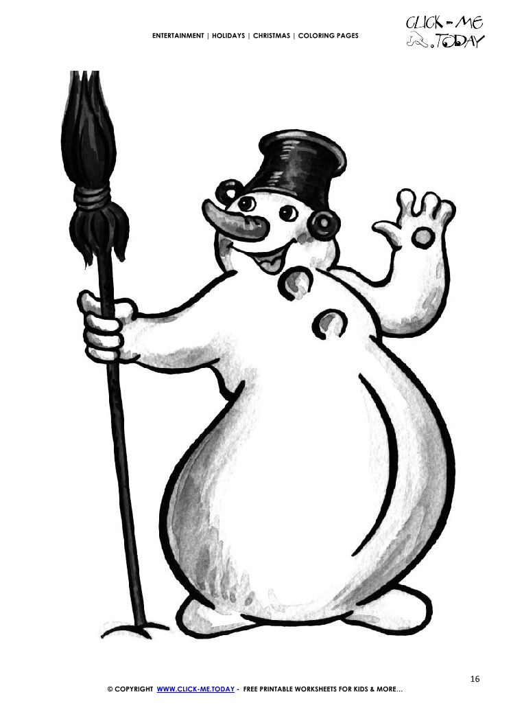 Snowman Coloring page