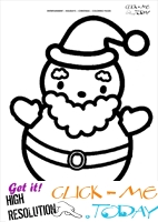 Cute Santa Coloring page