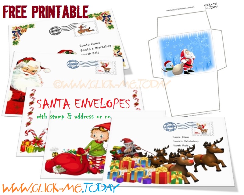 Free printable Santa envelopes