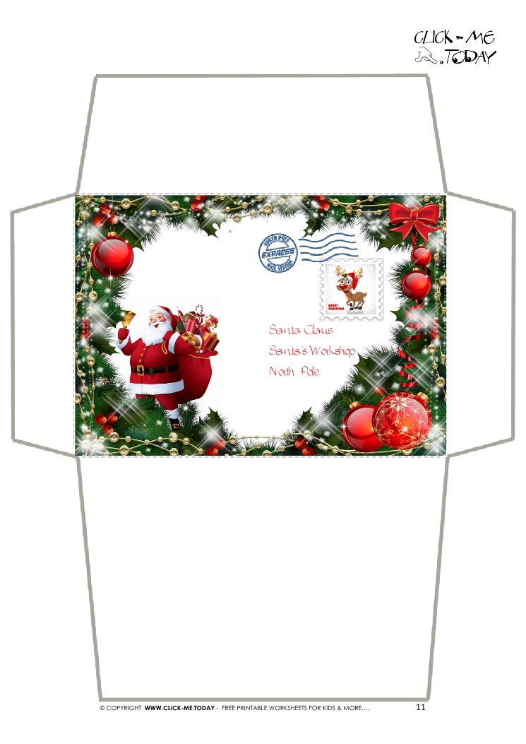 Craft envelope - Letter to Santa Claus -Christmas Decoration-11