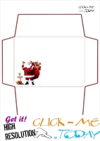 Printable Letter to Santa Claus envelope template  -Santa Claus-7