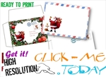 Free printable Letter to Santa Claus envelope template - Craft