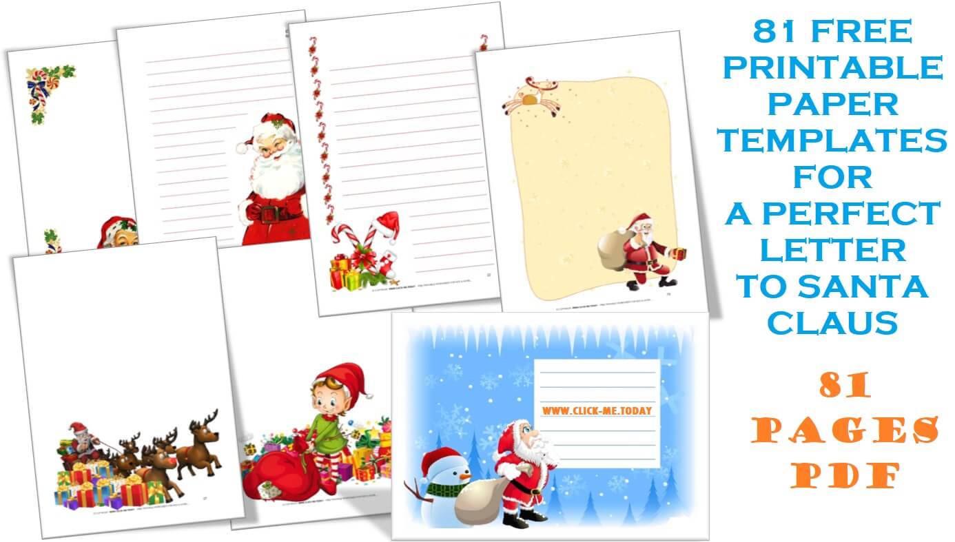 81 Free printable Letter to Santa Claus paper templates PDF