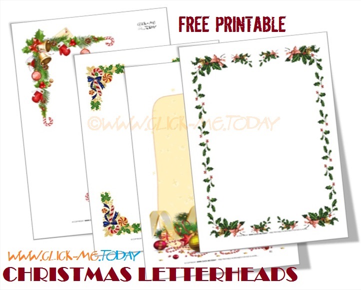 Free printable Christmas Letterhead