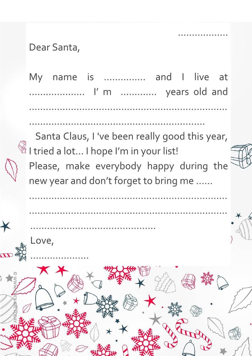 PRINTABLE WRITING SET LETTER TO SANTA FOR ADULTS PDF