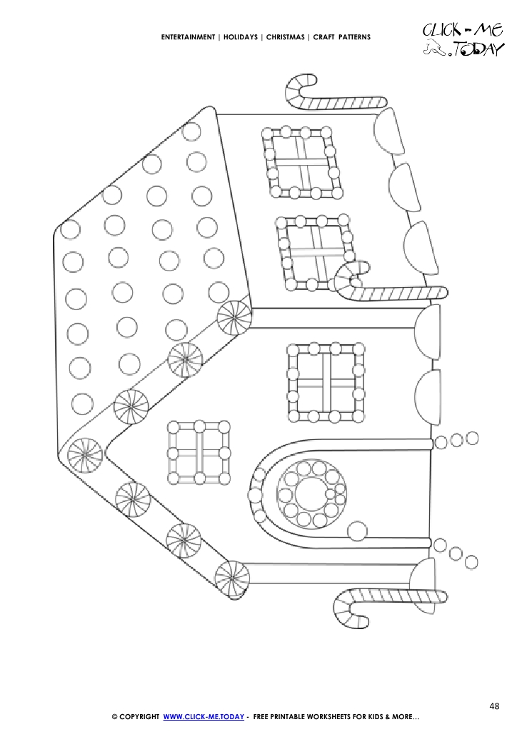 Gingerbread House Craft Pattern