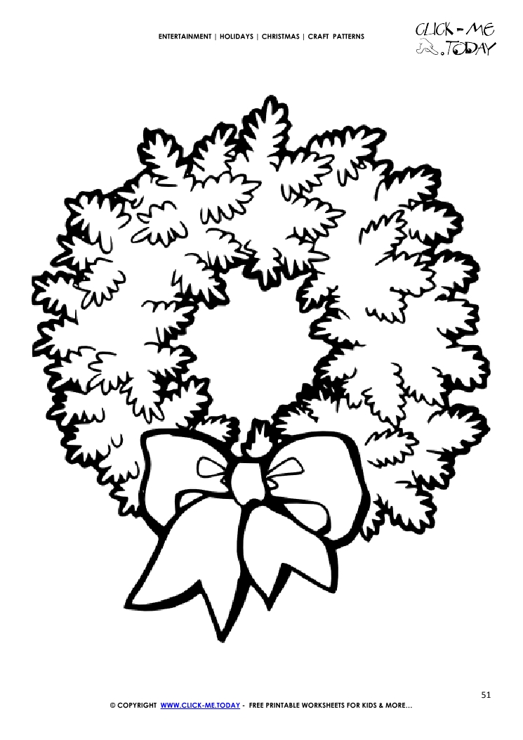 Christmas Wreath Craft Pattern
