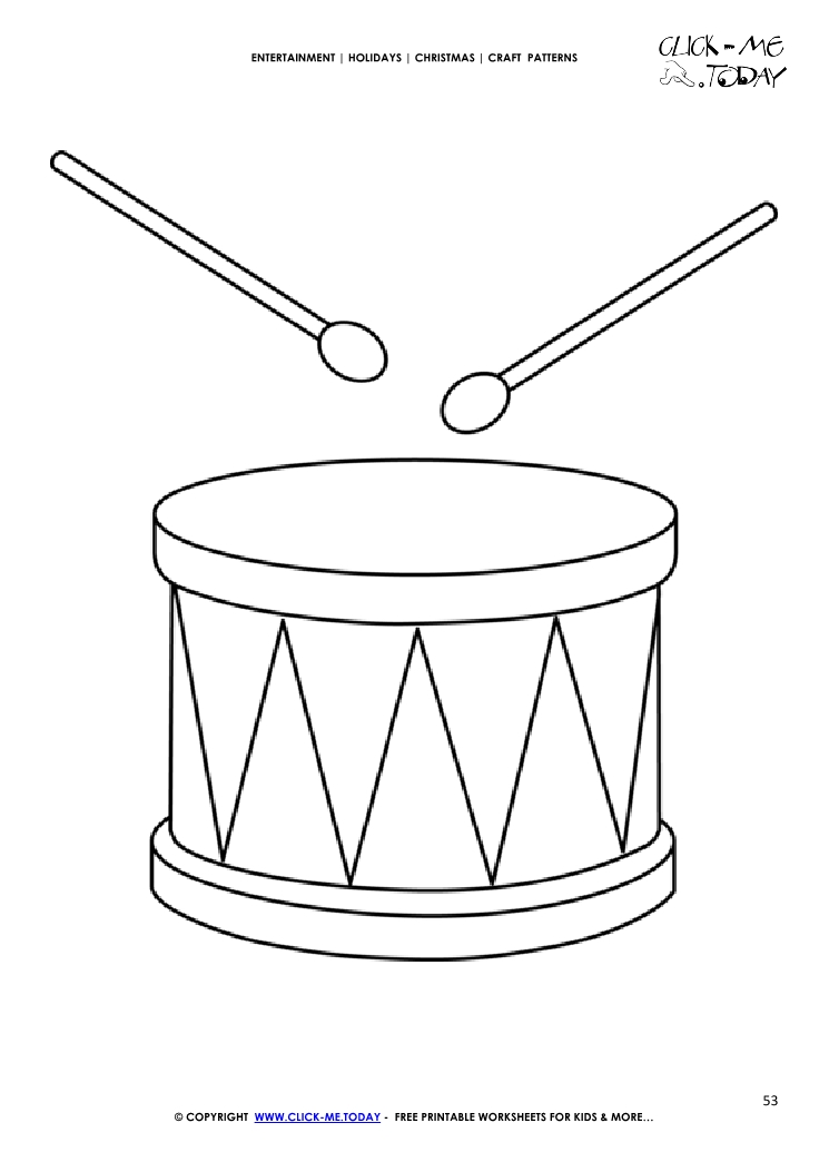 Christmas Drums Craft Pattern