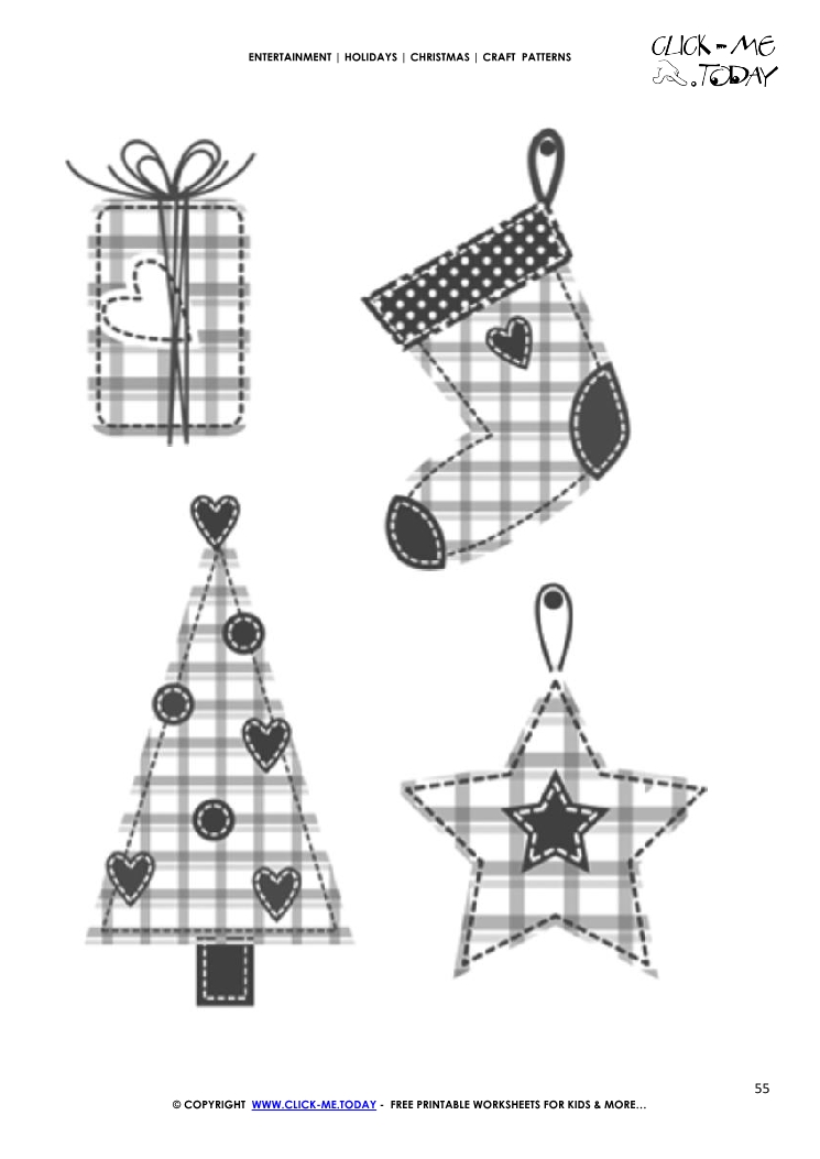 Christmas Decorations Craft Pattern