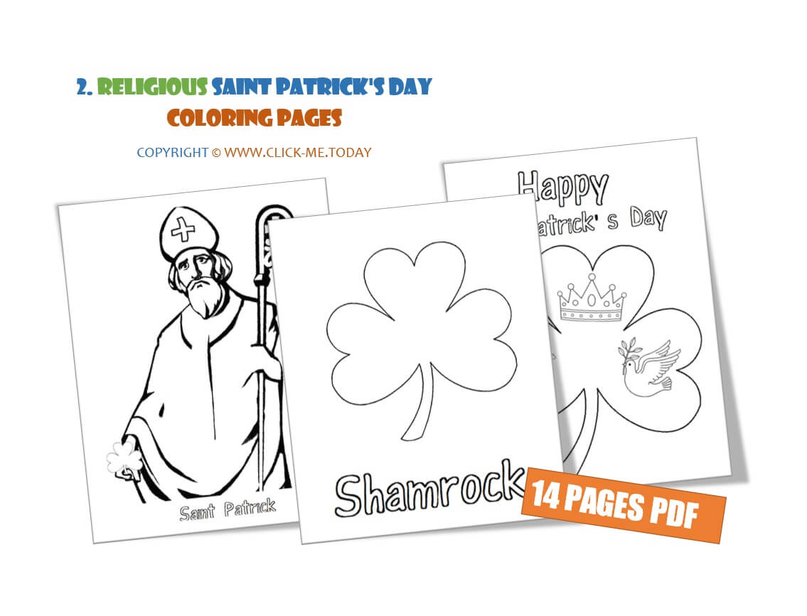 FREE PRINTABLE RELIGIOUS ST PATRICKS DAY COLORING PAGES