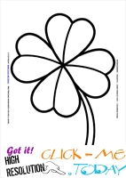 St. Patrick's Day Coloring page:34 Big Four Leaf Clover