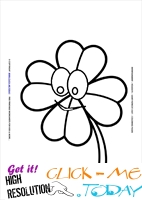 St. Patrick's Day Coloring page:48 Big Four Leaf Clover Face