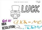 St. Patrick's Day Coloring page: 60 Leprechaun-Gold-4 leaf clovers Luck