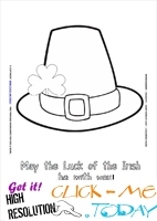 St. Patrick's Day Coloring page: 130 Saint Patrick's Day Hat May