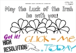 St. Patrick's Day Coloring page:45 Four Leaf Clovers-May the Luck