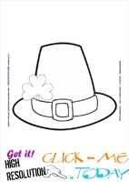 St. Patrick's Day Coloring page:126 Saint Patrick's Hat with Shamrock