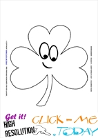 St. Patrick's Day Coloring page: 11 Shamrock Face