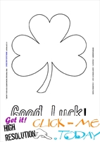 St. Patrick's Day Coloring page: 9 Shamrock - Good Luck