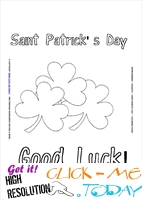 St. Patrick's Day Coloring page: 33 Shamrocks - Patrick's - Luck