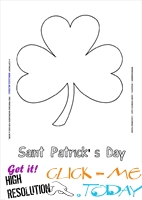 St. Patrick's Day Coloring page: 6 Shamrock - St. Patrick's