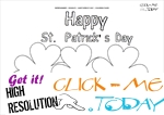 St. Patrick's Day Coloring page:25 Shamrocks - Happy St.Patrick's