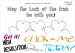 St. Patrick's Day Coloring page: 27 Shamrocks - May the luck of the Irish