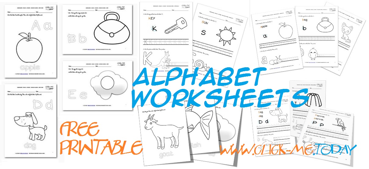 Free printable alphabet worksheets for ESL, Kindergarten