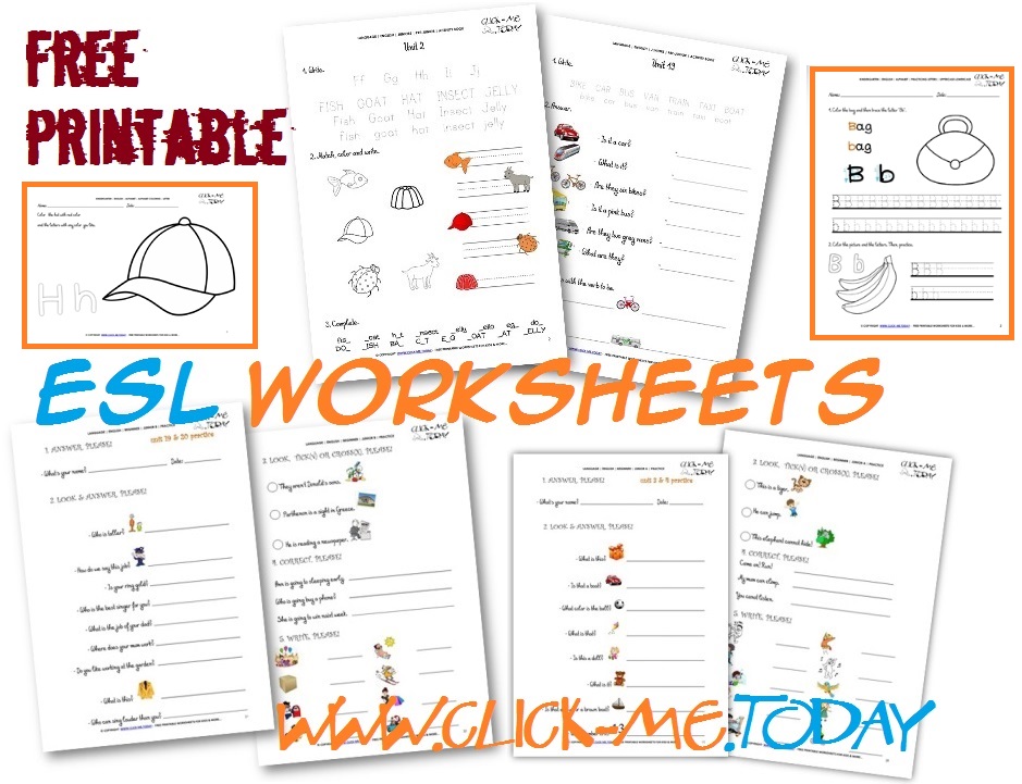 Free printable ESL worksheets