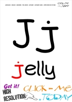 Alphabet flashcard without picture letter J