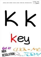 Alphabet flashcard without picture letter K