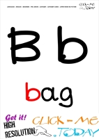 Alphabet flashcard without picture letter B