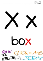 Alphabet flashcard without picture letter X