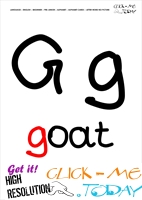Alphabet flashcard without picture letter G