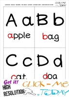 Alphabet flashcards without pictures ABCD