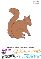 Printable Arctic Animal Ground Squirrel wall card - Ground Squirrel flashcard