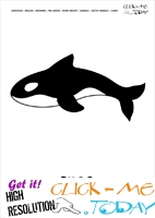 Printable Arctic Animal Orca wall card - Orca flashcard