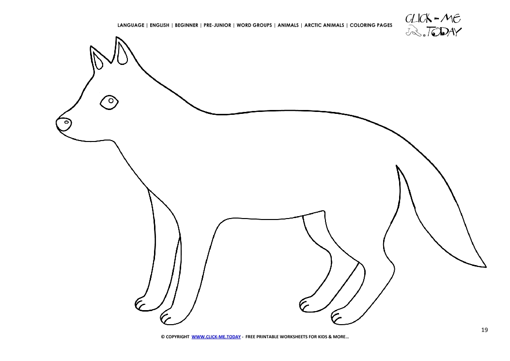 Coloring page Arctic Wolf - Color picture of Wolf