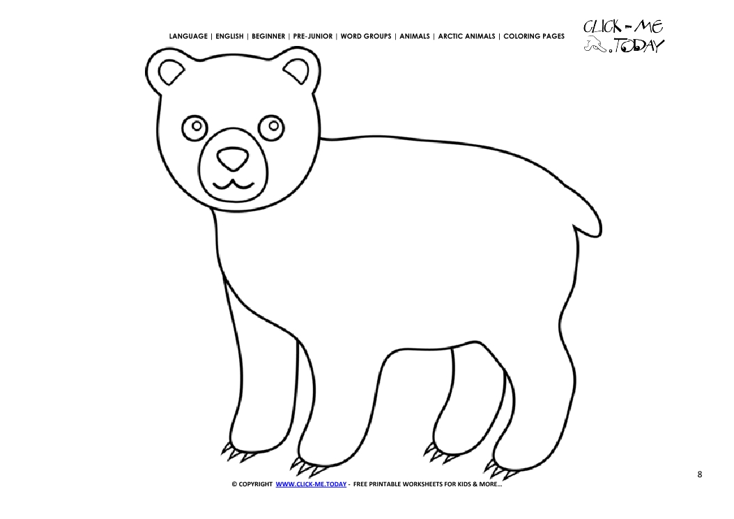 Coloring page Polar Bear - Color picture of Bear
